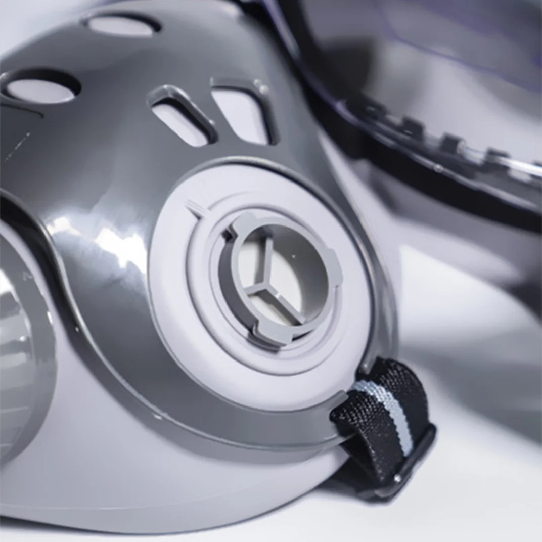 Máscara de Gas con gafas antiniebla, máscara de protección de trabajo antipolvo, respirador químico de media cara para pulverización de pesticidas y pintura - imagen 4