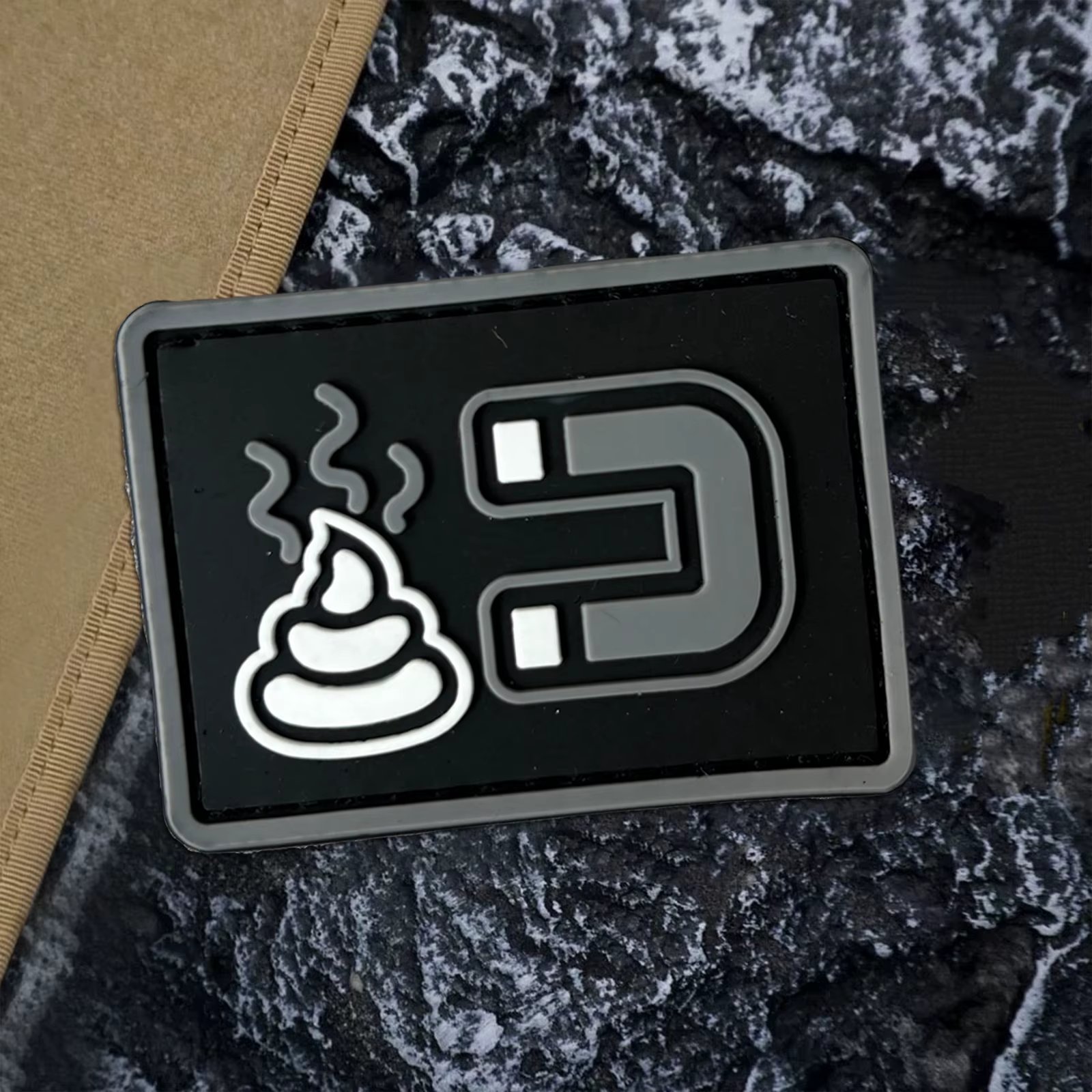 Parche táctico PVC con imán y velcro para Airsoft mochilas
