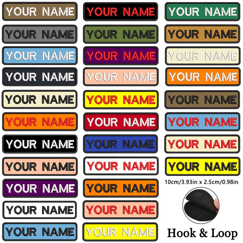 Parche bordado táctico personalizado nombre y logotipo para uniformes