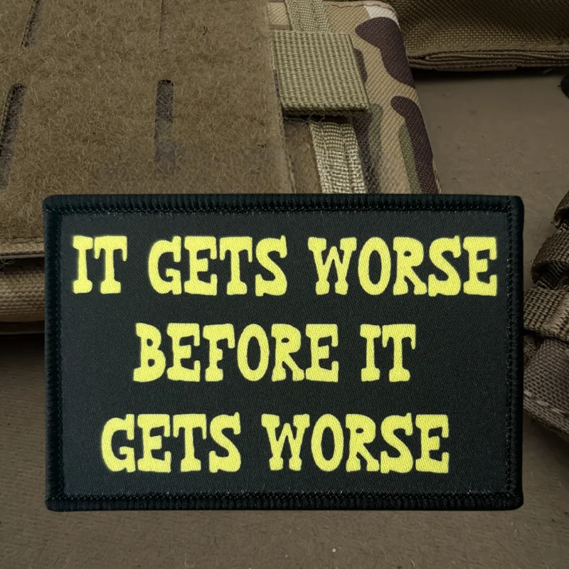 Parche con estampado táctico de gancho y bucle, insignia de moral, pegatinas para mochila, parches para brazalete para ropa - imagen 2