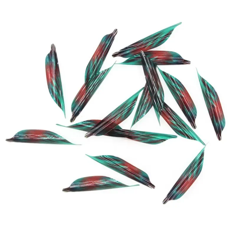 50 Uds tiro con arco flecha paletas 1,75 pulgadas espiral Flethes ala derecha Spin pluma paletas plástico Fletching flecha eje tiro caza - imagen 5