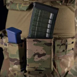 Bolsa táctica para revistas de 5,56mm y 9mm para M4 AR15 AK Glock Unviersal Mag, soporte para cuchillos, accesorios para caza Mag