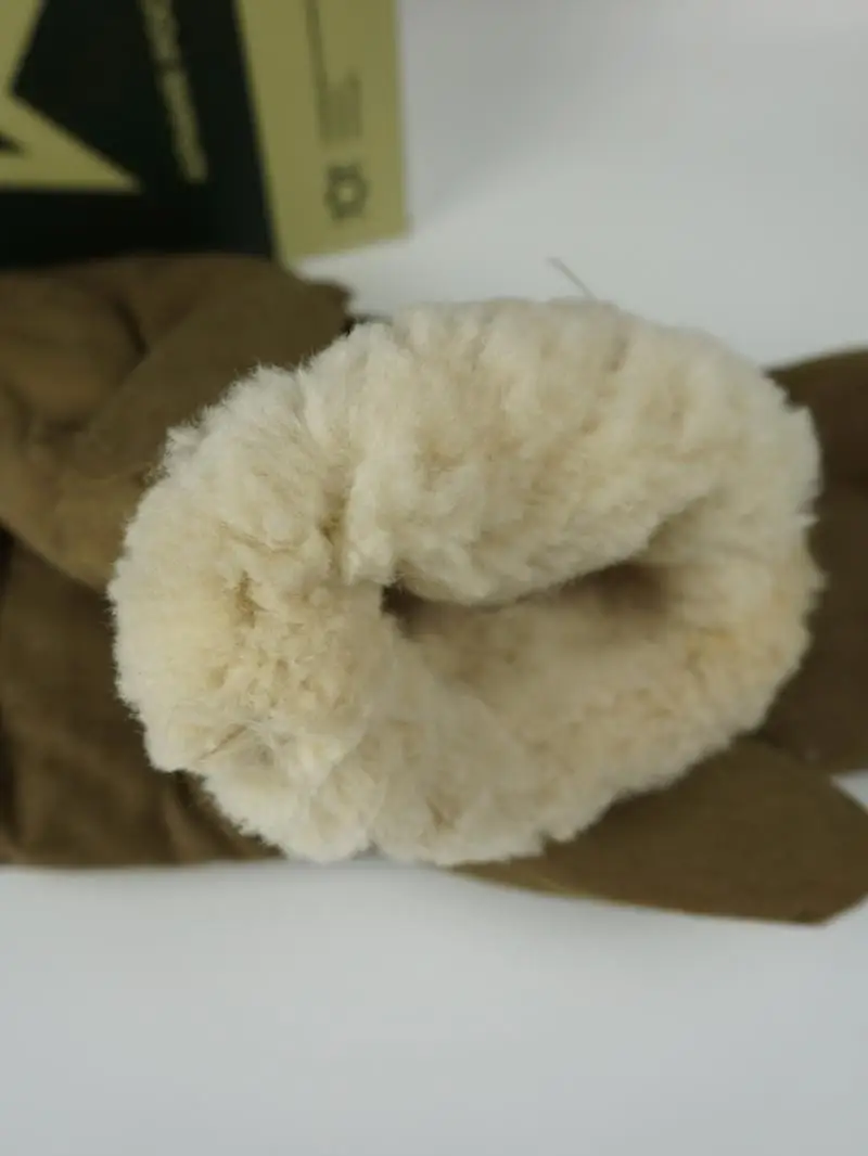 Guantes de algodón de pelo público, lana pura, piel, una pieza, invierno, cálido y grueso, Ejército Ruso, soviético - imagen 4