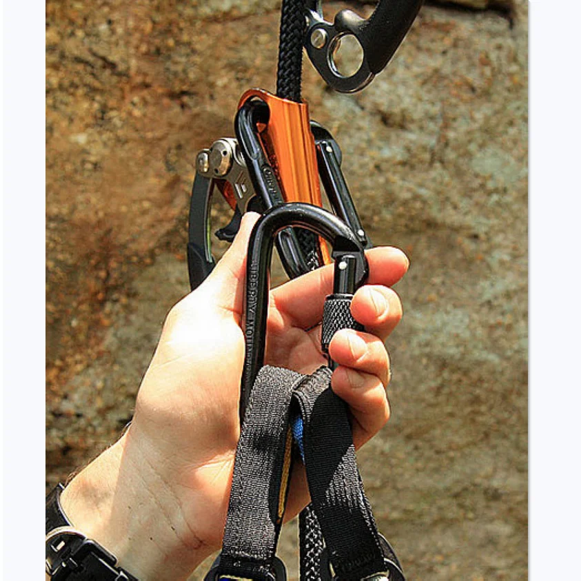 Hebilla de hilo de aluminio de aviación, bloqueo principal, botón D grande, mosquetón autoblocante para chaleco táctico, accesorio decorativo - imagen 5