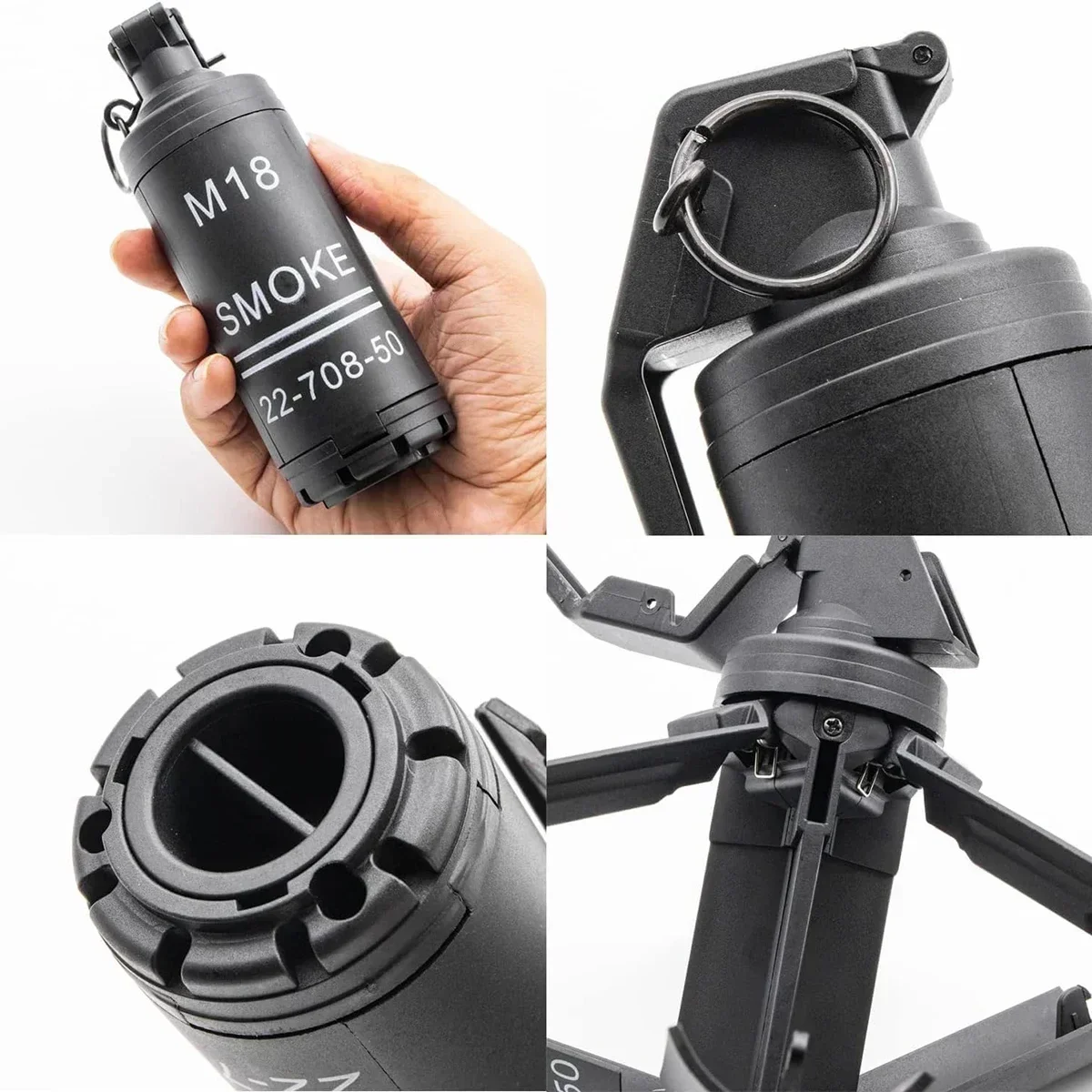 Pistola FDart Pistola de dardos 1/2 piezas M18 Granada de mano de juguete, modelo de granada de humo táctica Modelo de granada al aire libre de juguete de plástico. - imagen 3