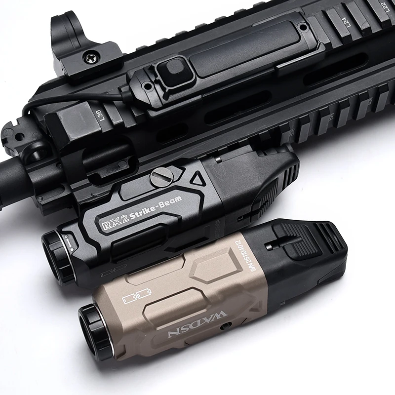 WADSN-haz de ataque RX2, riel Picatinny de 20mm, linterna táctica, luz de explorador de Metal, accesorio de pistola estroboscópica, pistola de juguete Airsoft