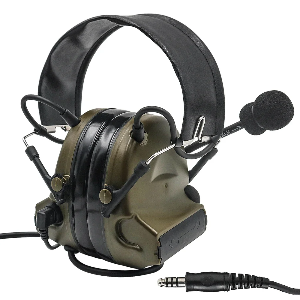 Auriculares electrónicos Airsoft TacticalCII auriculares tácticos militares Airsoft reducción de ruido pastilla protección auditiva auriculares FG - imagen 3