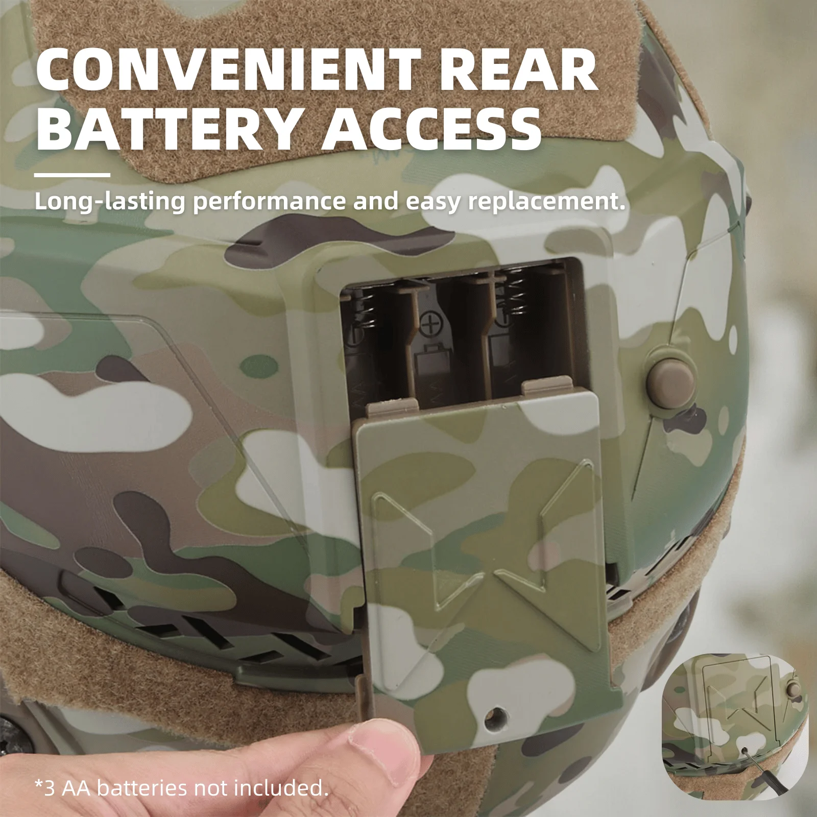 Casco Assault II Airsoft de cara completa, casco táctico con auriculares HD, ventilador antiniebla, 2 pares de lentes, máscara abatible para CS al aire libre - imagen 5