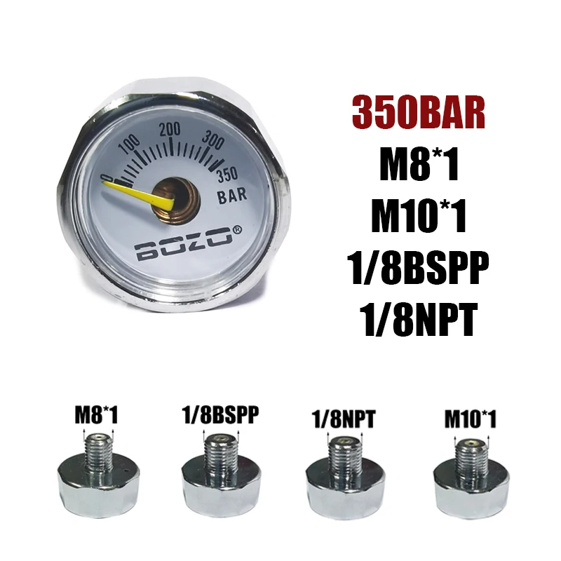 Manómetro Mini Micro HPA 25mm para buceo y aire comprimido - imagen 4