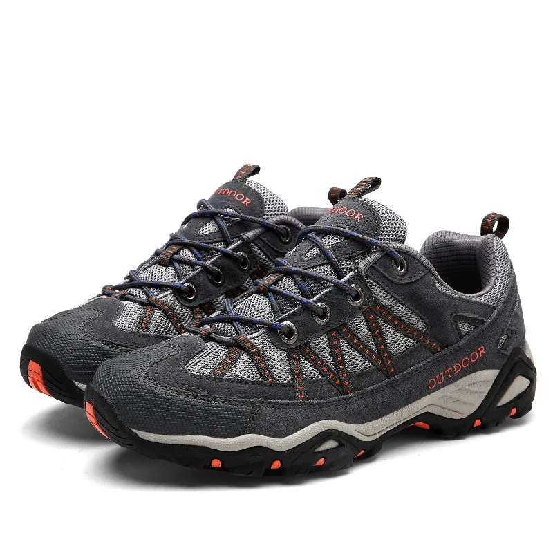 Zapatos de senderismo de piel de vaca para hombre, botas de caza impermeables, botas tácticas, zapatos de Trekking al tobillo, zapatillas de deporte para exteriores, zapatos de tenis informales para hombre - imagen 5