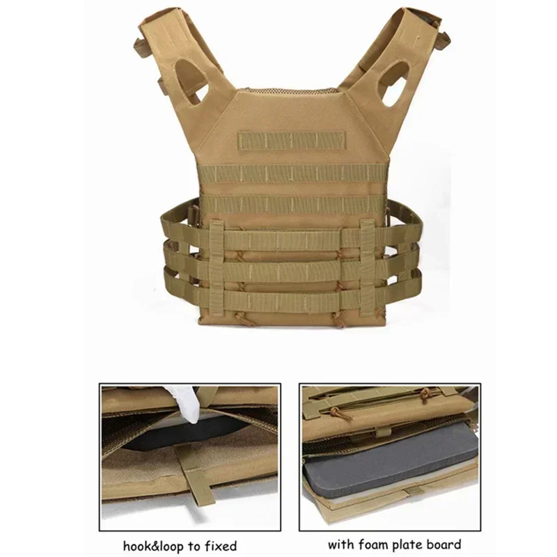 Chaleco táctico ultraligero Molle, portador de placa, equipo de supervivencia militar para caza, juego Airsoft CS, armadura corporal de adiestramiento al aire libre - imagen 4