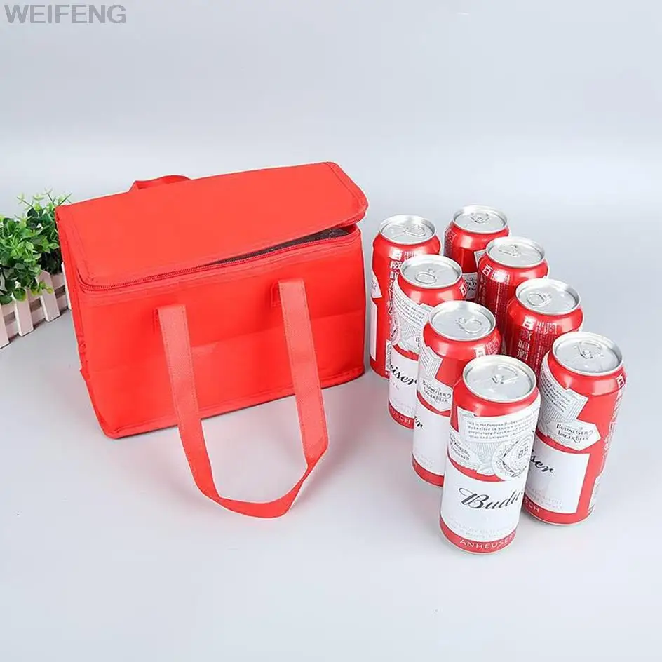 Bolsa de Picnic con aislamiento térmico para exteriores, enfriador portátil, bolsa Bento para bebidas, paquete con cremallera para barbacoa, almacenamiento de suministros de Picnic - imagen 3