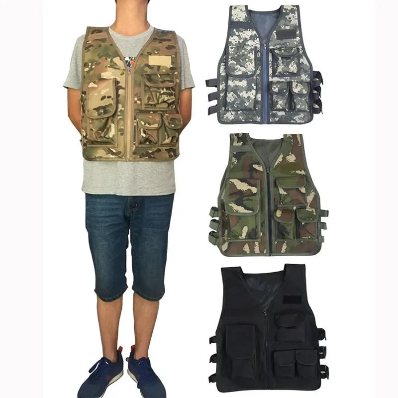 Chaleco táctico de caza para niños y adultos, aparejo de pecho, portador de placa, Camuflaje, entrenamiento de caza, senderismo, Airsoft - imagen 3