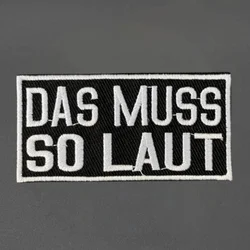 Parche táctico DAS MUSS SO LAUT – Bordado con velcro