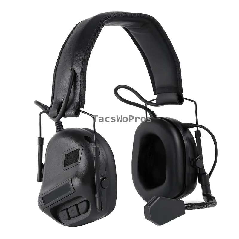 Auriculares tácticos con micrófono para caza, audífonos de comunicación para Paintball, deportes de combate, uso con PTT - imagen 5