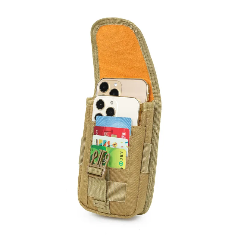 Bolsa táctica de utilidad para exteriores, bolsa de almacenamiento para teléfono móvil, MOLLE, cubierta con solapa colgante, BILLETERA, paquete de cintura, accesorios de caza - imagen 5