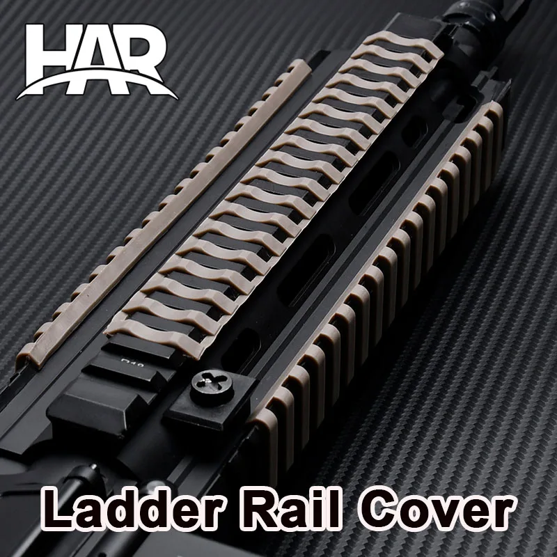 Cubierta de riel Picatinny táctico, tira protectora de goma para escalera, cubiertas de riel de guardamanos antideslizantes para accesorios Airsoft AR15 M4 HK416