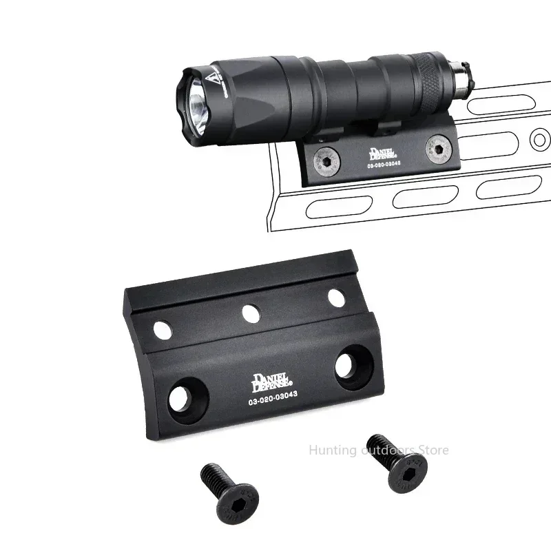 Riel de M-LOK para luz de explorador SF M300 M600, montaje lateral DD CNC Keymod, Base de linterna táctica, accesorios de caza - imagen 4