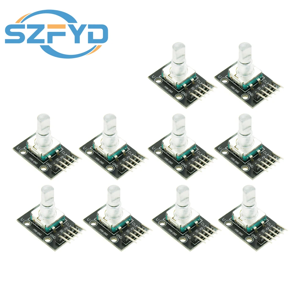 Módulo codificador rotatorio de 360 grados, placa de desarrollo de Sensor de ladrillo de KY-040 con tapa de perilla, KIT de potenciómetro DIY para Arduino, 1-10 Uds. - imagen 2