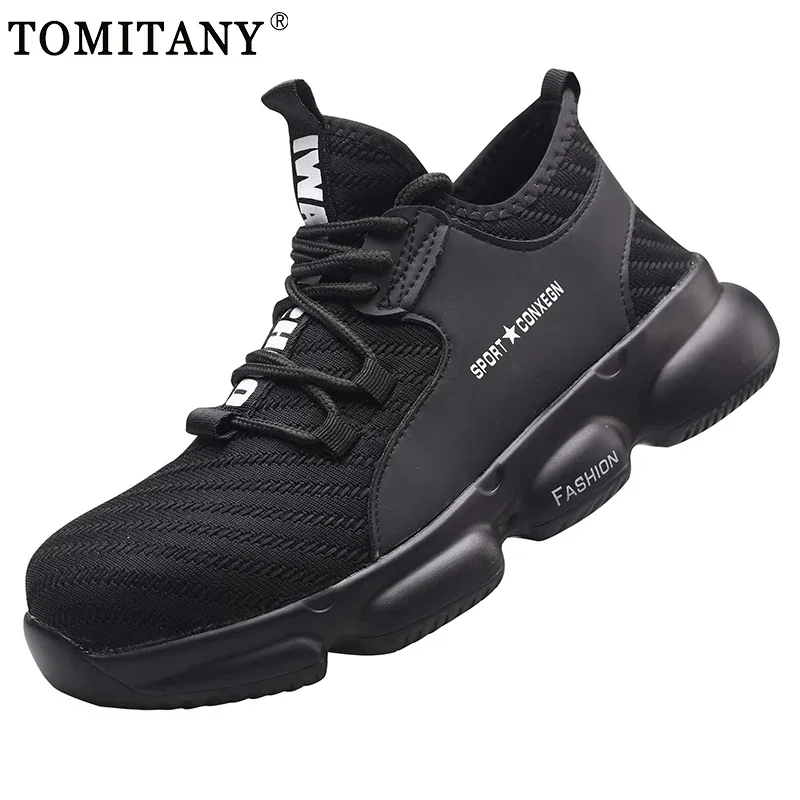 Botas de trabajo para hombre, nuevos zapatos de trabajo ligeros para hombre, botas de seguridad, botas de trabajo antipinchazos, zapatos industriales antigolpes de talla grande 48 - imagen 4
