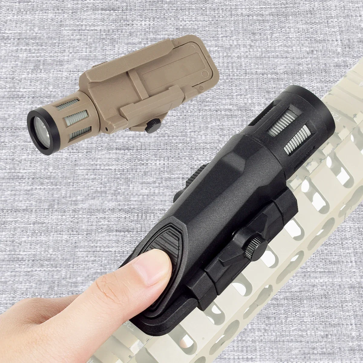 Linterna táctica de inflado WML para arma de explorador, compatible con Rifle Airsoft AR15 APL, luz de pistola para GLOCK17, antorcha estroboscópica de caza - imagen 5