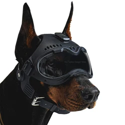 Casco táctico K9 para perro grande con gafas protectoras