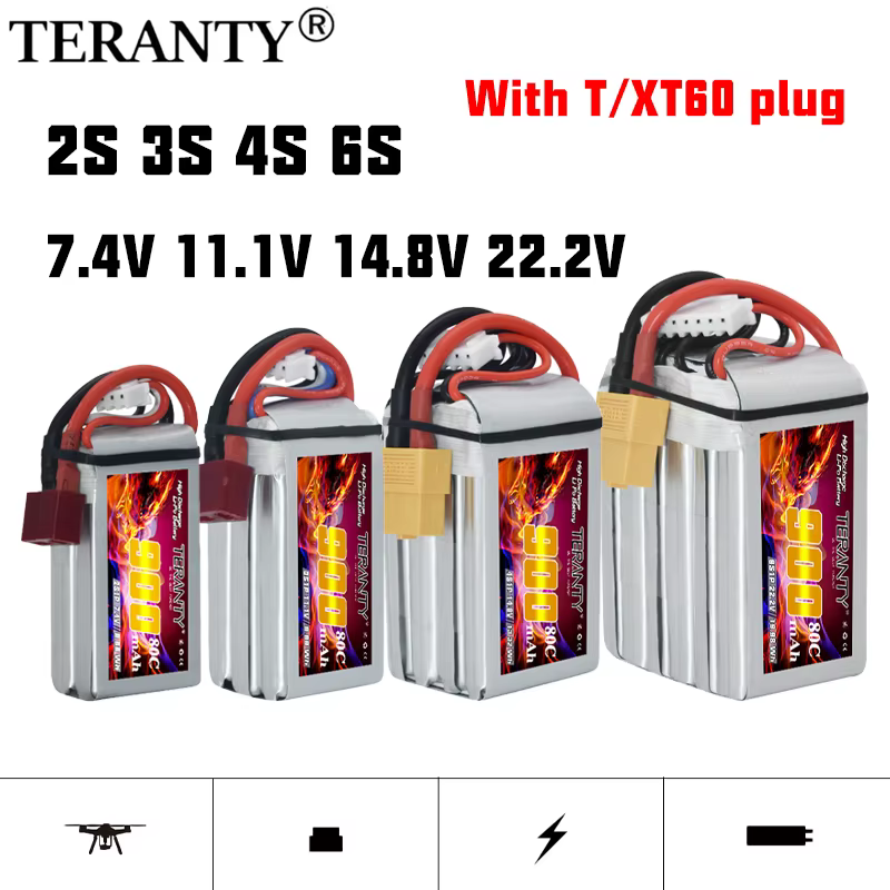 TERANTY Batería LiPo FPV con conector XT para drones