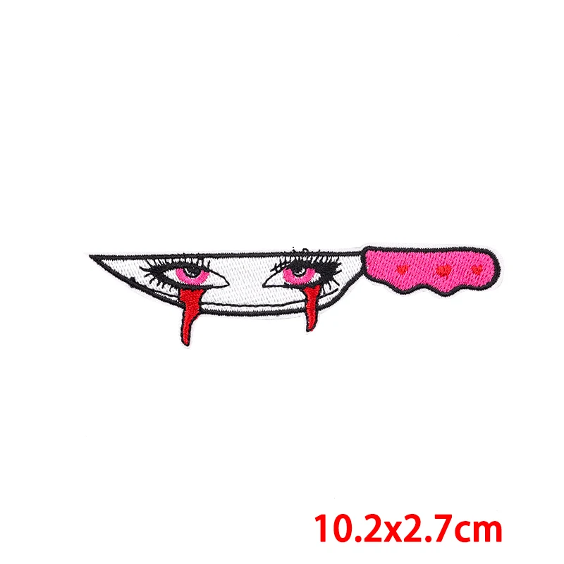 Parches bordados de películas Punk/Horror, parches para planchar para ropa, parches de dinosaurio, chaquetas, pantalones vaqueros, pegatinas bordadas para coser DIY - imagen 5