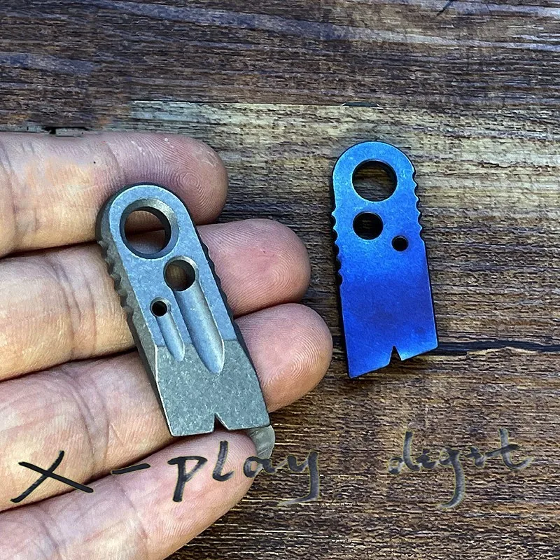 Barra de palanca táctica de titanio EDC, multiherramienta para llevar, caja abierta, llavero, colgante - imagen 3