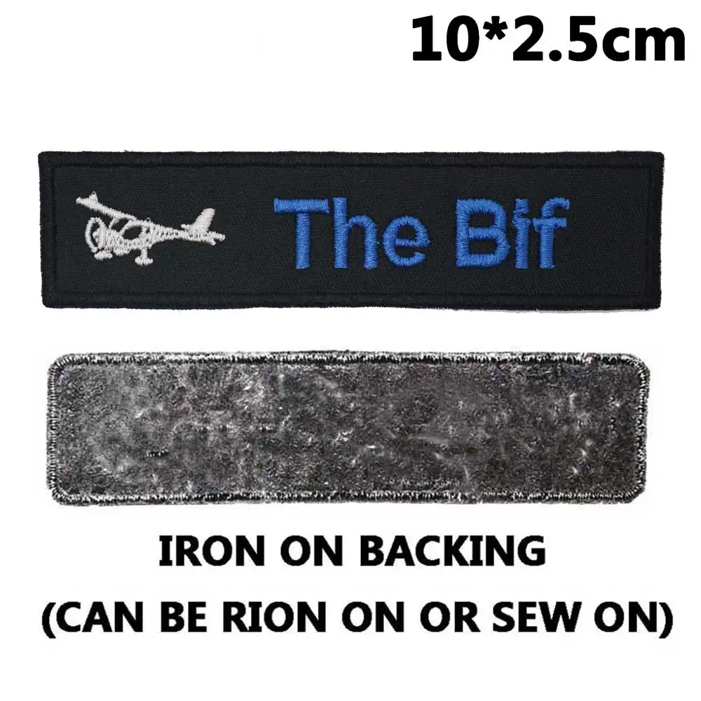 Parche de nombre bordado personalizado con marcas de aviones, Parche de texto personalizado con respaldo de gancho para ropa, sombrero y mochila - imagen 4
