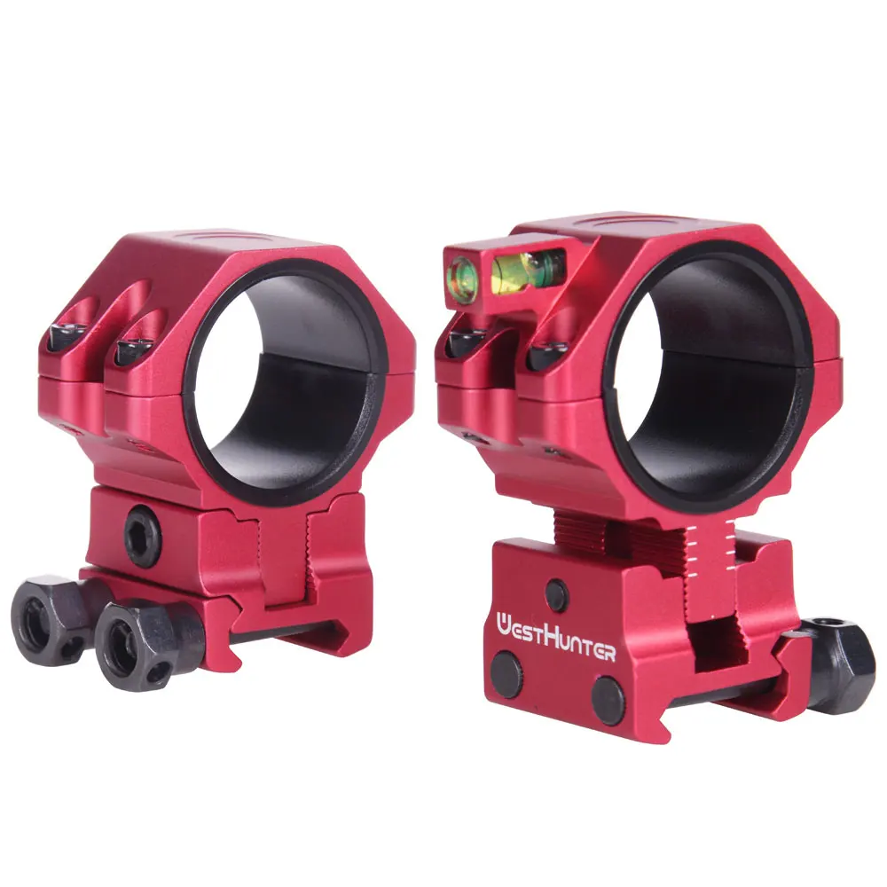 WestHunter-anillos de alcance ajustables, 34mm, 30mm, 1 pulgada, corrección de altura de elevación, soportes Picatinny, nivel de burbuja, accesorios de caza - imagen 5