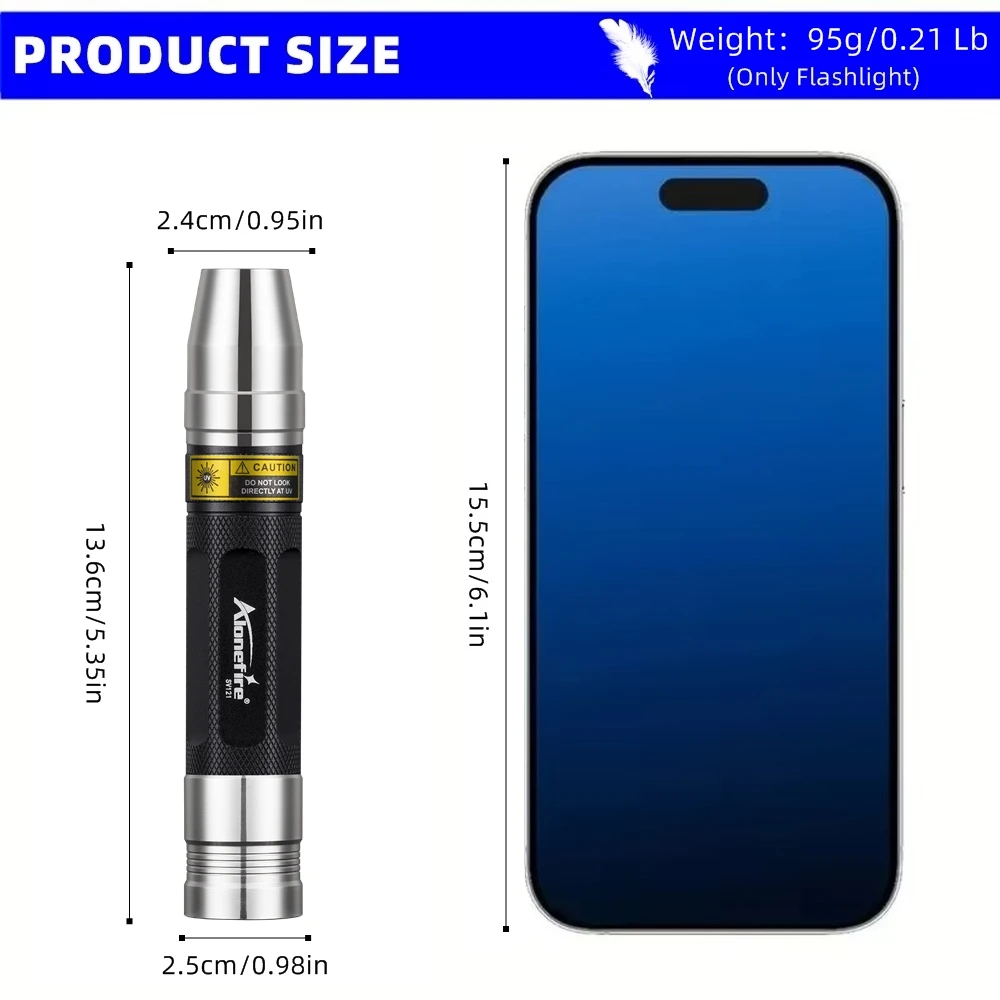 Linterna de detección 3 en 1 amarilla UV recargable USB para joyería - imagen 3