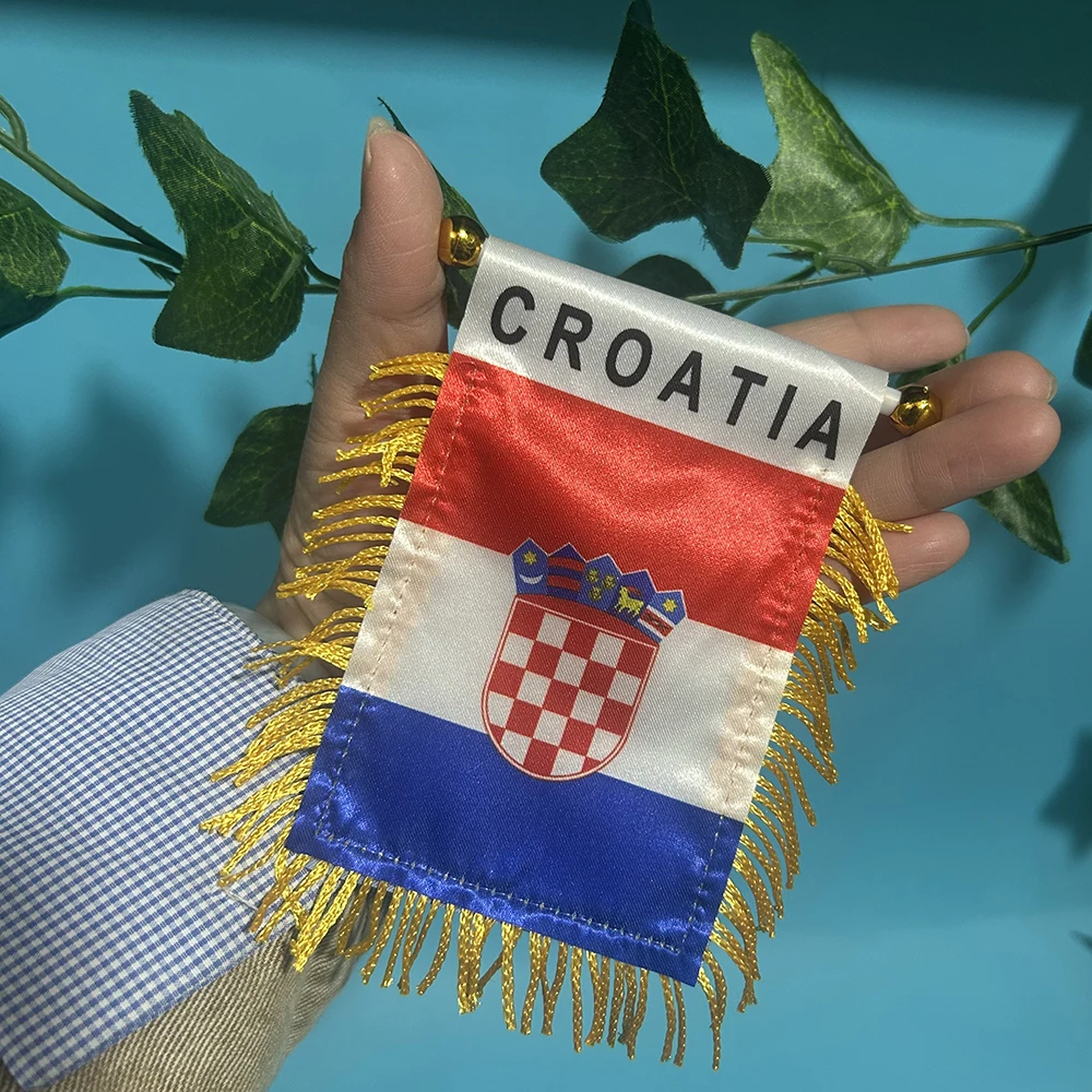 Bandera Croacia SKY FLAG doble cara para ventana de coche - imagen 2