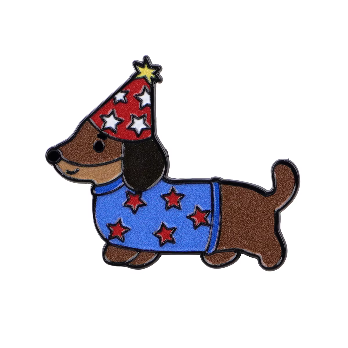 Pin esmaltado perro salchicha de solapa metal para mochila y sombrero - imagen 5