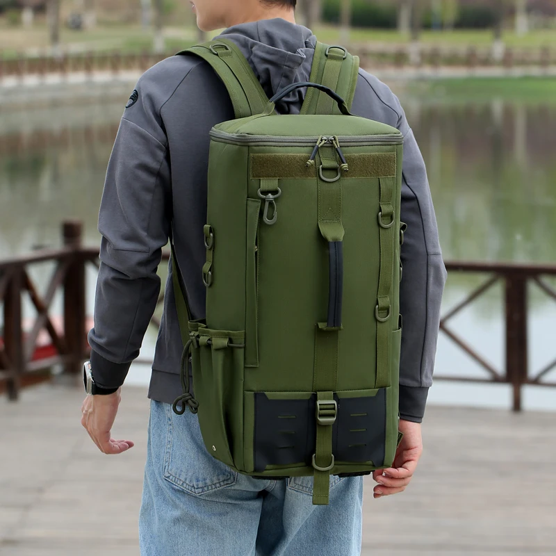 Mochila para escalar al aire libre, gran capacidad, deportes, viajes, pesca, Camping, senderismo, montar, bolso de hombro, bolso de equipaje de viaje portátil - imagen 4