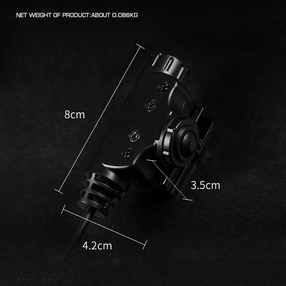 Adaptador PTT táctico para auriculares Airsoft Icom Midland Kenwood - imagen 2