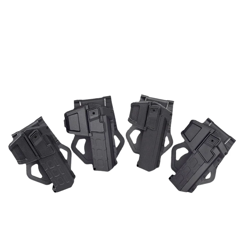Funda táctica extracción rápida cintura universal de plástico y acero - imagen 2