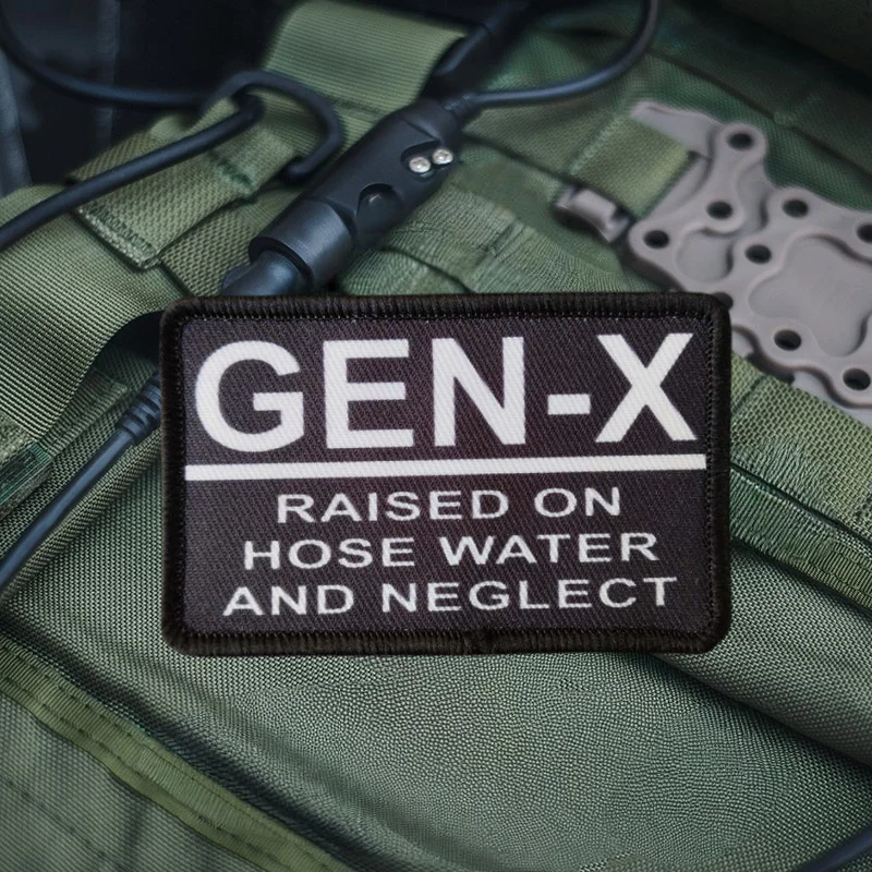 Parche de impresión táctica GEN-X, insignia de moral con gancho y bucle divertido, accesorios de decoración para mochila, pegatinas, parches DIY para ropa - imagen 5