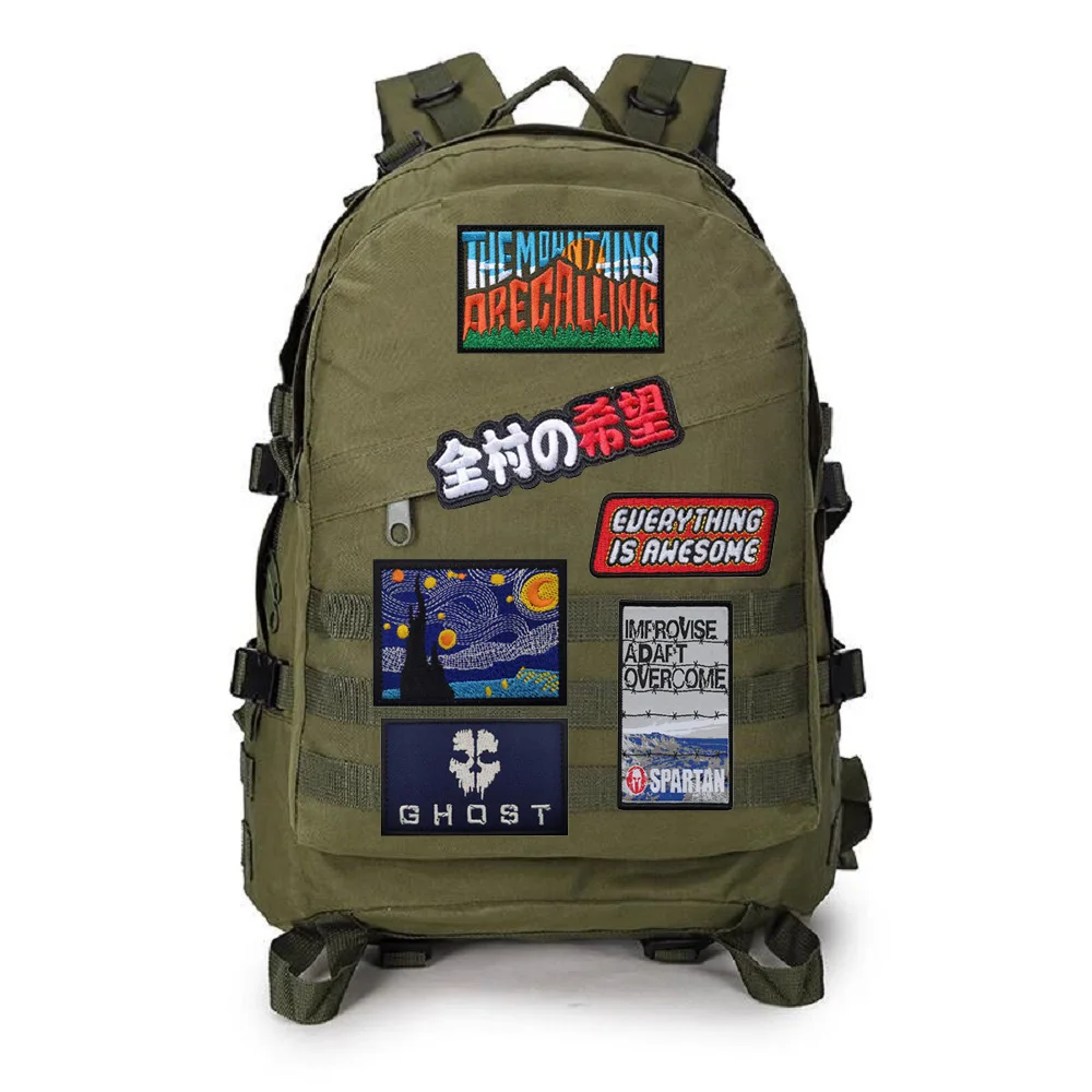 Insignia de escalada Sunrise, brazalete ondulado, máscara de fantasma de Call of Duty, bordado con mochila, Parche de ropa de bucle de gancho, creatividad caliente - imagen 3