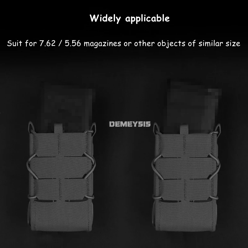 Bolsas para revistas de 7,62mm y 5,56mm, bolsa táctica para revistas de inserción rápida Molle para AR15 M4 Mag, funda con funda, caja con Clip para cinturón - imagen 5