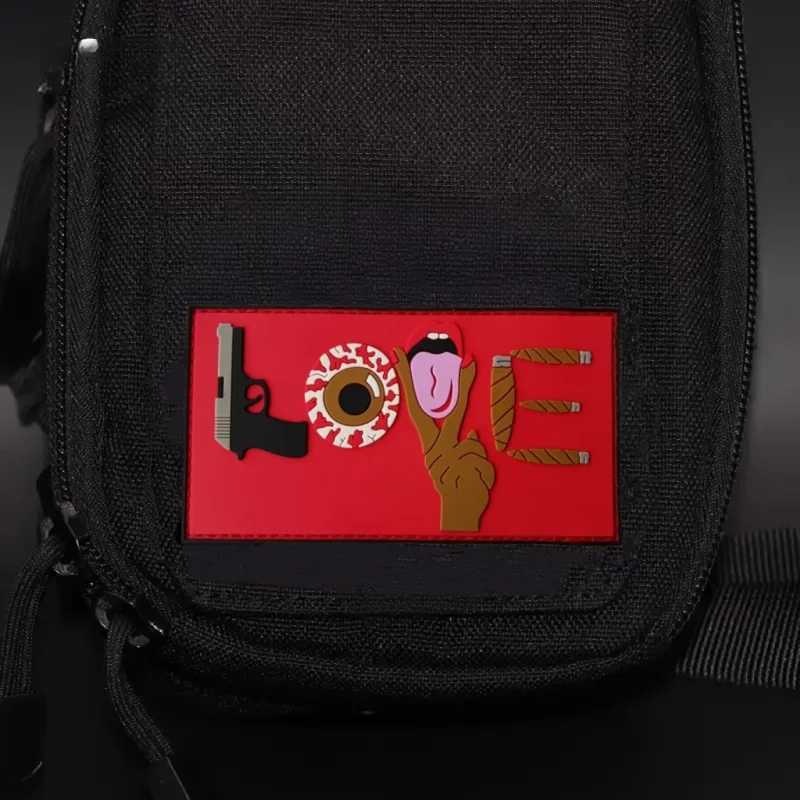 Parche táctico de amor, insignia de moral militar, gancho y bucle de PVC, mochila, accesorios de decoración de ropa, brazalete adhesivo