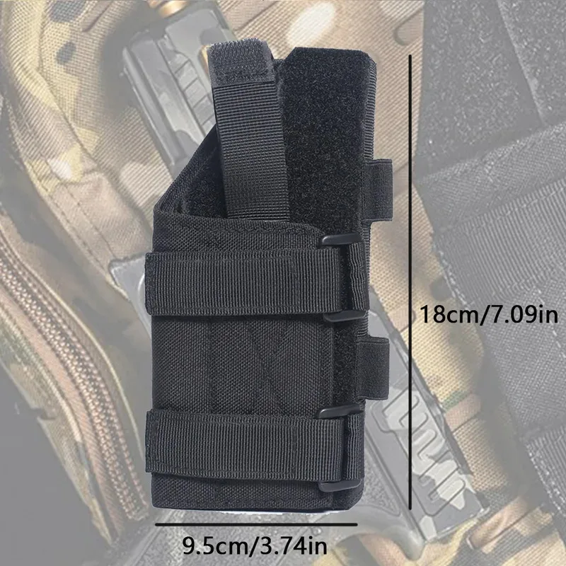 Funda táctica ajustable Molle para revistas, funda para cinturón para diestros, compatible con accesorios M9 1911 G17 19 - imagen 5