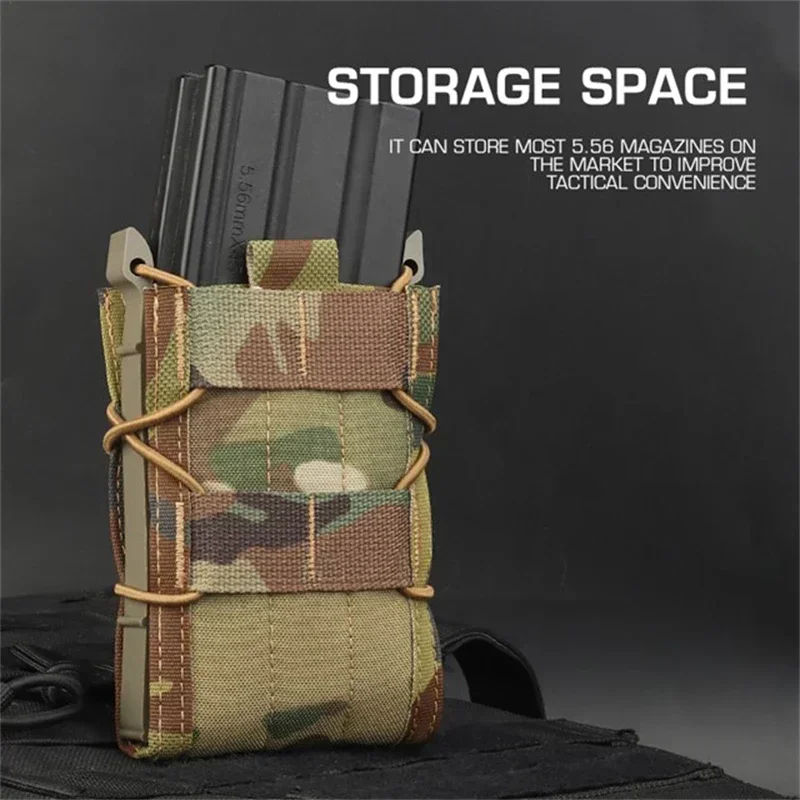 ERQYGRA táctico Molle 5,56mm tipo tigre bolsa de una sola revista accesorios del sistema Mag riñonera funda deportiva caza Paintball - imagen 3