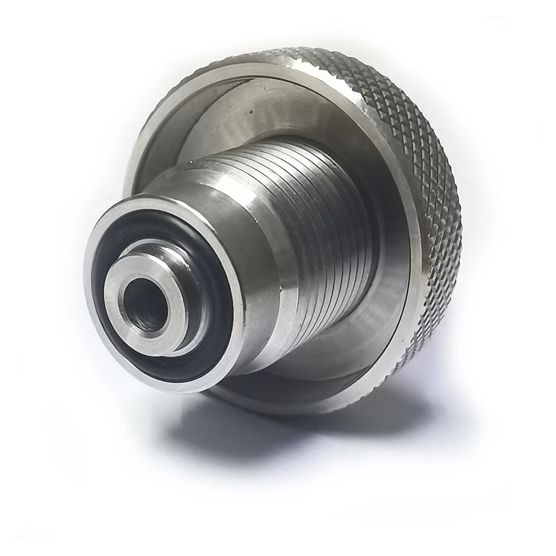 Adaptador de válvula de repuesto de estación de llenado HPA G5/8 Din con enchufe macho de desconexión rápida de 8 mm de acero inoxidable - imagen 3