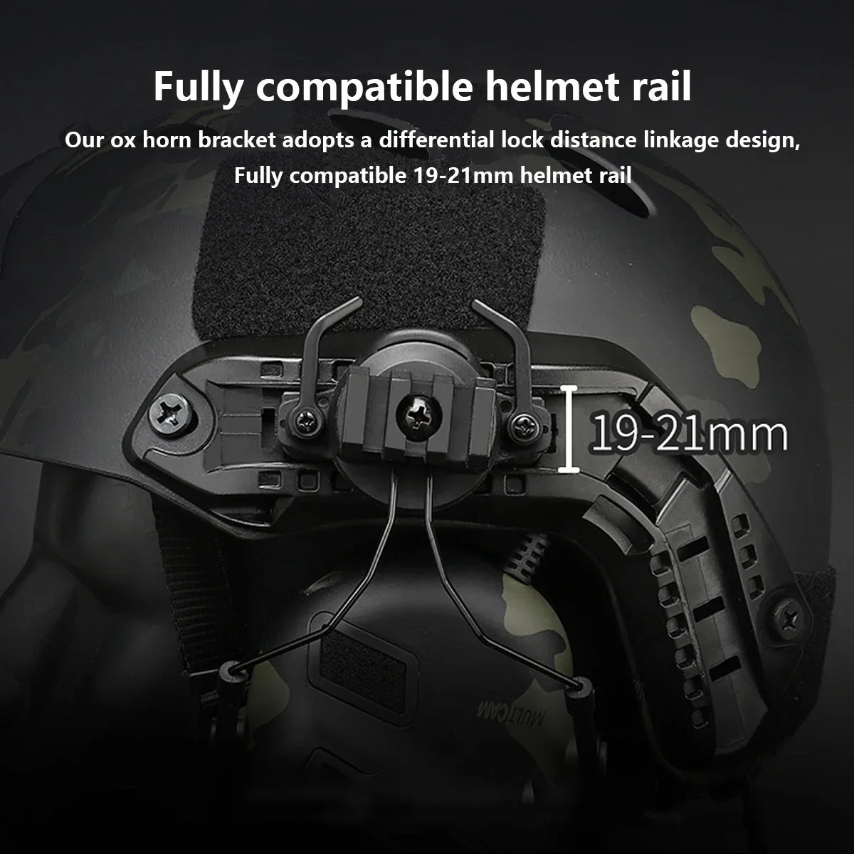 Casco táctico auriculares plegables sin recogida auriculares con cancelación de ruido Paintball CS caza tiro adaptador PTT auricular móvil - imagen 5