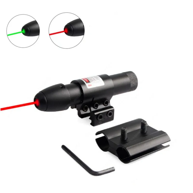 Mira láser verde roja con batería recargable 14250, mira láser de montaje en riel Picatinny de 11mm y 20mm