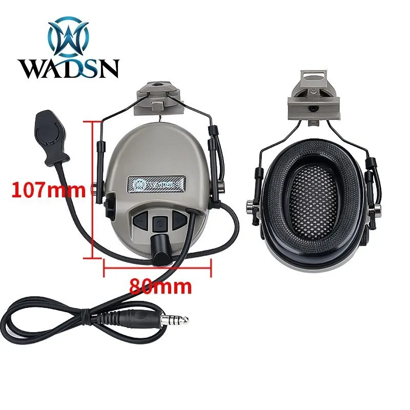 WADSN-auriculares tácticos para caza y tiro, cascos Sordin de estilo civil, para exteriores, con adaptador de riel de 20mm, U94, PTT - imagen 4