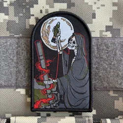 Parche táctico calavera esqueleto – Gancho y bucle bordado MOLLE