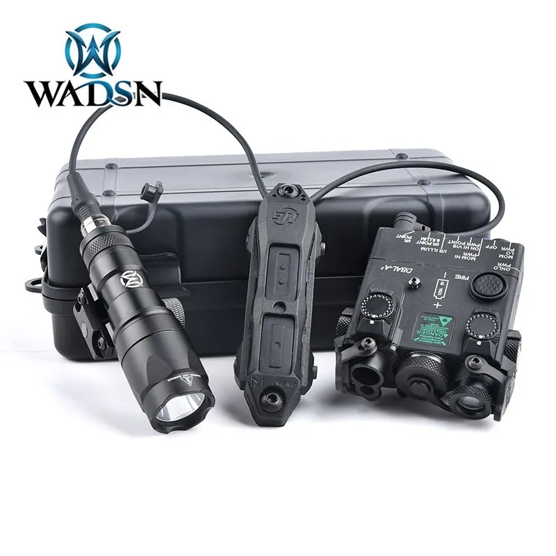 DBAL-A2 táctico Airsoft, indicador de punto rojo y verde, DBAL, IR, láser, Surefir, M600, M300A, M600C, linterna, interruptor de presión Dual - imagen 4