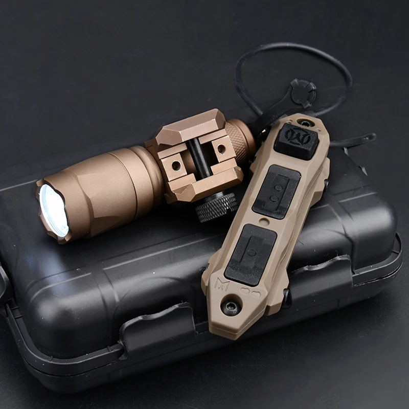 Wadsn linterna M600C M300B, luz táctica de exploración de caza Airsoft con interruptor de presión remota de doble función, encendido constante/momentáneo - imagen 2